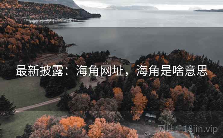 最新披露：海角网址，海角是啥意思